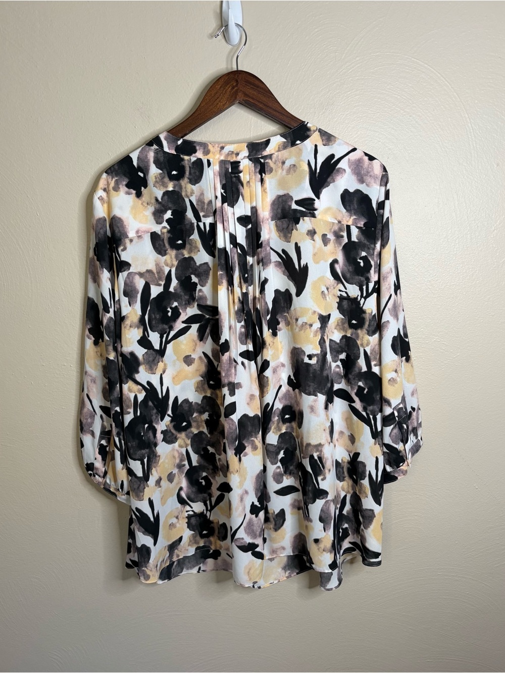 NYDJ Womens 2X Floral Blouse Boho Cottagecore Workwear 3/4 Sleeve Top Romantic - Picture 6 of 14